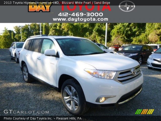 2013 Toyota Highlander Limited 4WD in Blizzard White Pearl