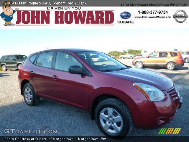 2009 Nissan Rogue S AWD in Venom Red