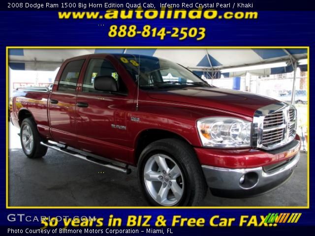 2008 Dodge Ram 1500 Big Horn Edition Quad Cab in Inferno Red Crystal Pearl