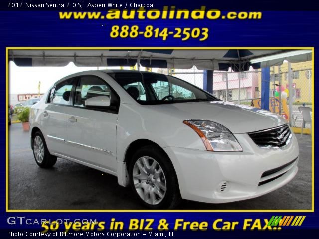 2012 Nissan Sentra 2.0 S in Aspen White