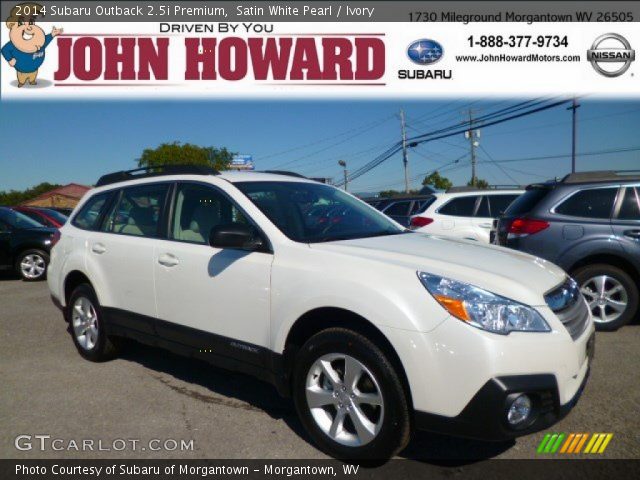 2014 Subaru Outback 2.5i Premium in Satin White Pearl