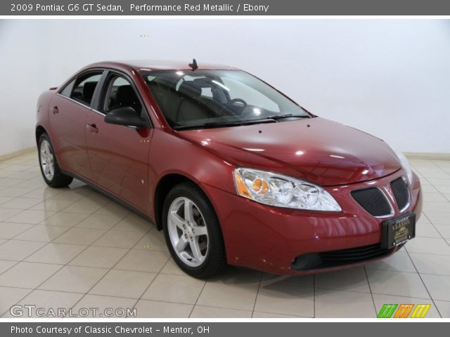 2009 Pontiac G6 GT Sedan in Performance Red Metallic