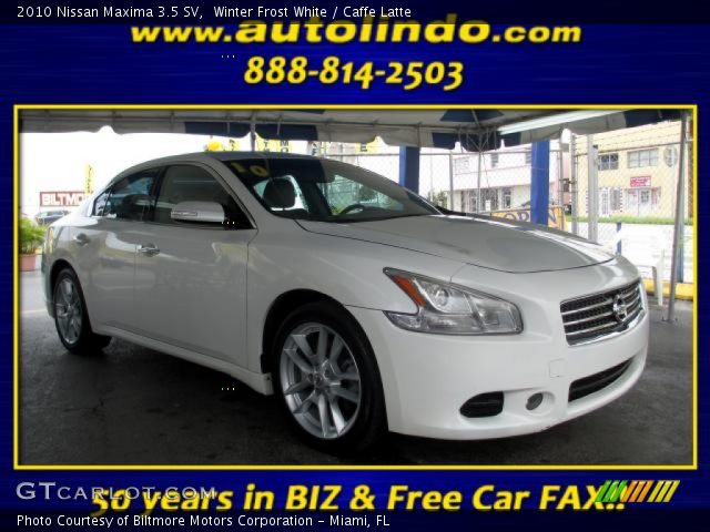 2010 Nissan Maxima 3.5 SV in Winter Frost White