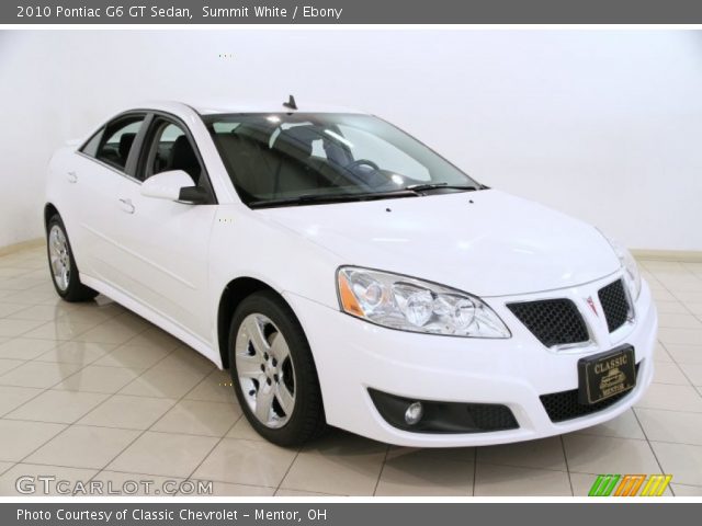 2010 Pontiac G6 GT Sedan in Summit White