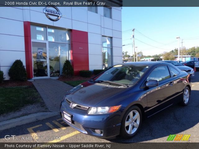 2008 Honda Civic EX-L Coupe in Royal Blue Pearl