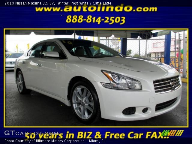 2010 Nissan Maxima 3.5 SV in Winter Frost White