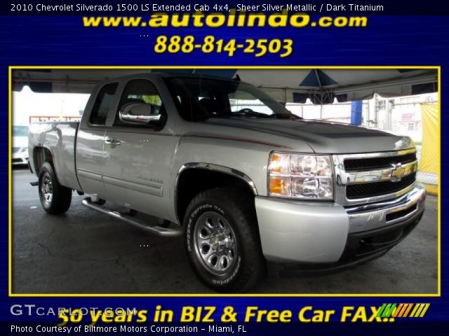 2010 Chevrolet Silverado 1500 LS Extended Cab 4x4 in Sheer Silver Metallic