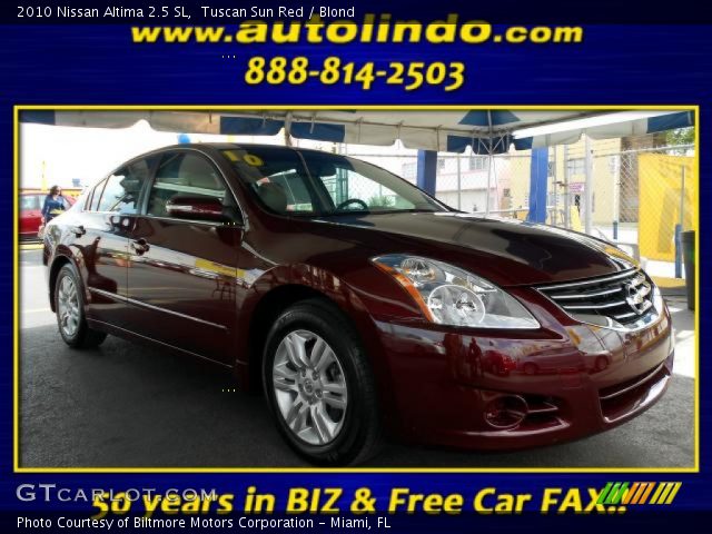 2010 Nissan Altima 2.5 SL in Tuscan Sun Red