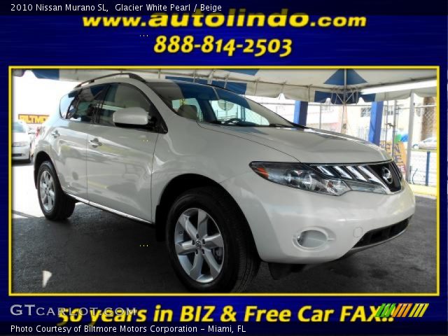 2010 Nissan Murano SL in Glacier White Pearl
