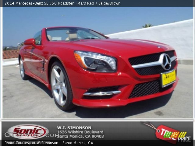 2014 Mercedes-Benz SL 550 Roadster in Mars Red