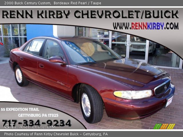 2000 Buick Century Custom in Bordeaux Red Pearl