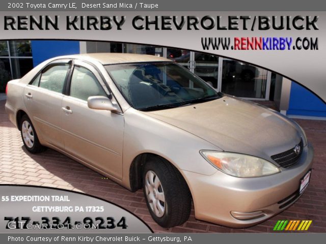 2002 Toyota Camry LE in Desert Sand Mica