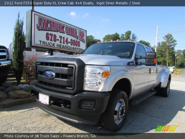 2012 Ford F350 Super Duty XL Crew Cab 4x4 Dually in Ingot Silver Metallic