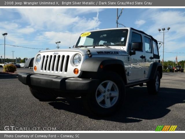 2008 Jeep Wrangler Unlimited X in Bright Silver Metallic
