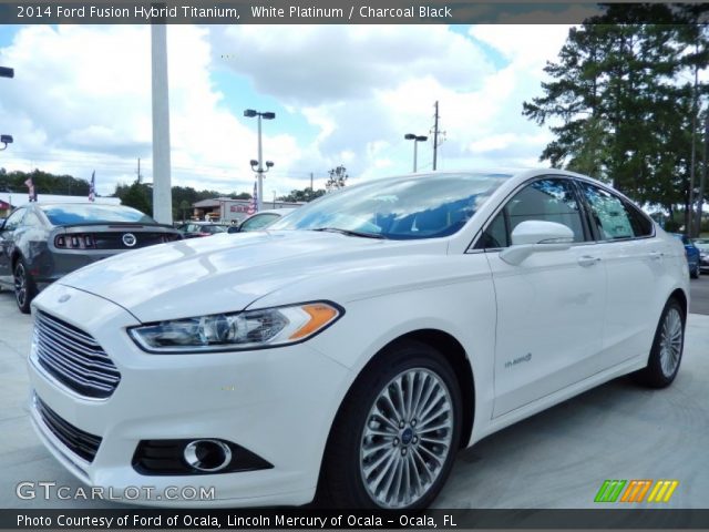 2014 Ford Fusion Hybrid Titanium in White Platinum