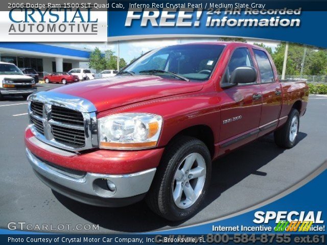 2006 Dodge Ram 1500 SLT Quad Cab in Inferno Red Crystal Pearl