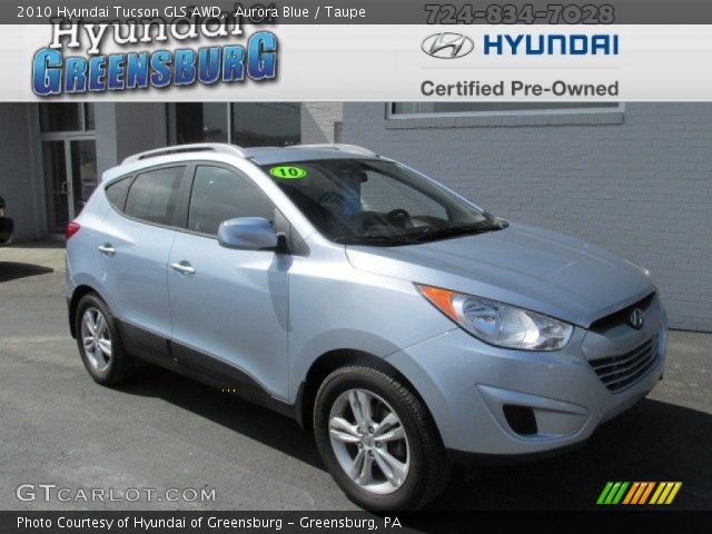 2010 Hyundai Tucson GLS AWD in Aurora Blue