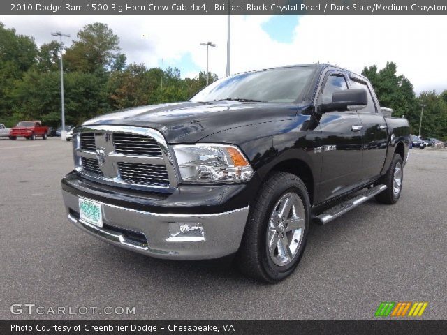 2010 Dodge Ram 1500 Big Horn Crew Cab 4x4 in Brilliant Black Crystal Pearl