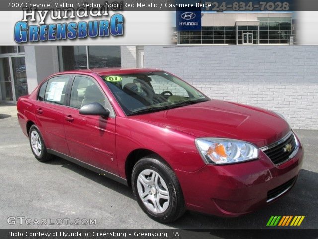 2007 Chevrolet Malibu LS Sedan in Sport Red Metallic