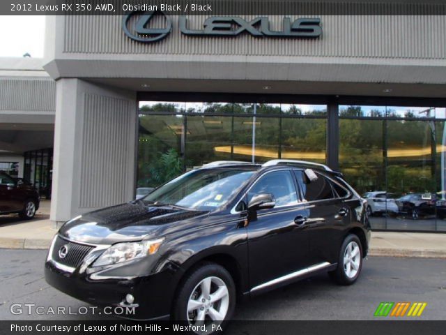 2012 Lexus RX 350 AWD in Obsidian Black