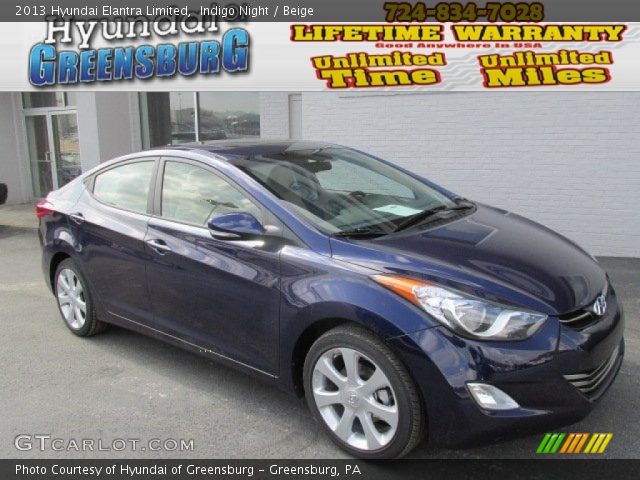 2013 Hyundai Elantra Limited in Indigo Night