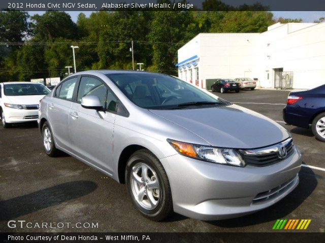 2012 Honda Civic NGV Sedan in Alabaster Silver Metallic