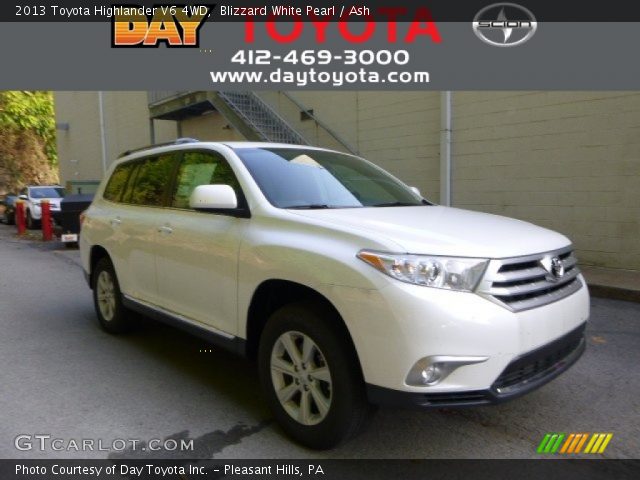 2013 Toyota Highlander V6 4WD in Blizzard White Pearl