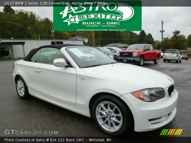 2010 BMW 1 Series 128i Convertible in Alpine White