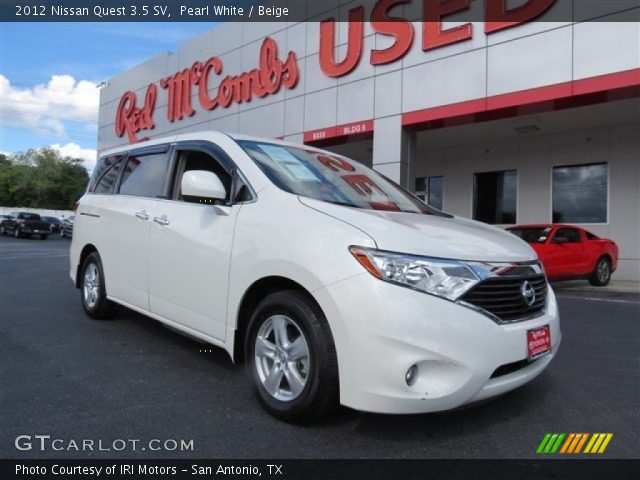2012 Nissan Quest 3.5 SV in Pearl White