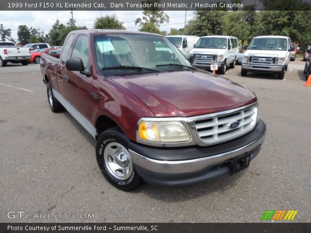 1999 Ford F150 XL Extended Cab in Dark Toreador Red Metallic