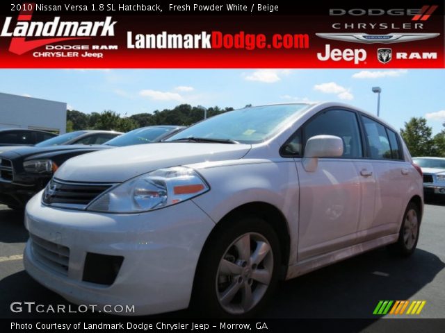 2010 Nissan Versa 1.8 SL Hatchback in Fresh Powder White