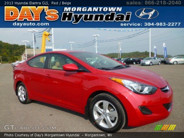 2013 Hyundai Elantra GLS in Red