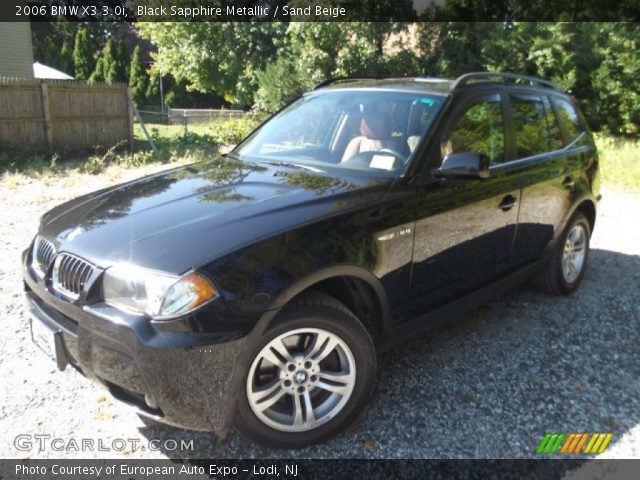 2006 BMW X3 3.0i in Black Sapphire Metallic