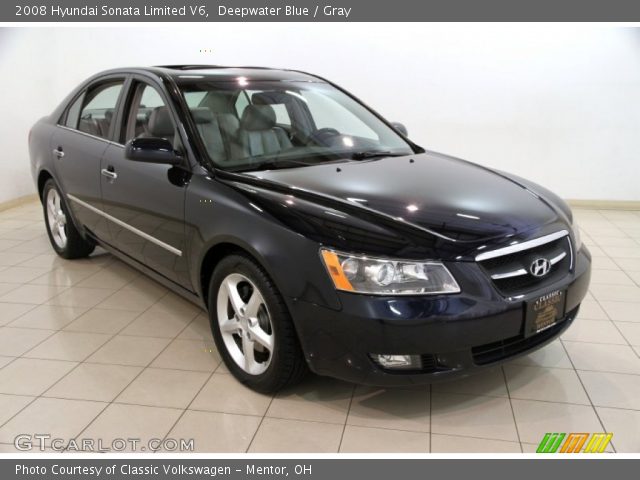 2008 Hyundai Sonata Limited V6 in Deepwater Blue