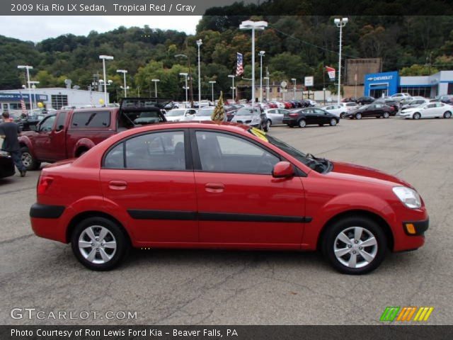 2009 Kia Rio LX Sedan in Tropical Red