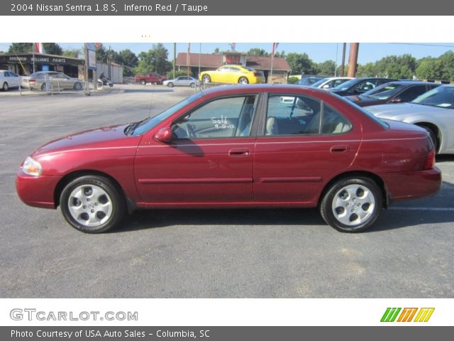 2004 Nissan Sentra 1.8 S in Inferno Red