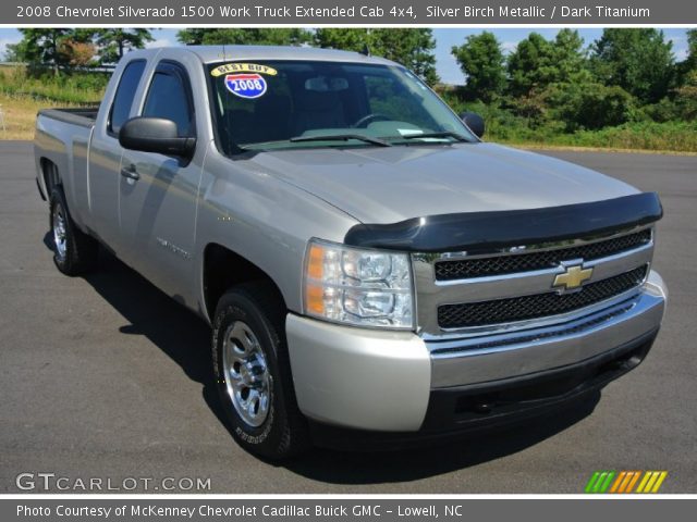 2008 Chevrolet Silverado 1500 Work Truck Extended Cab 4x4 in Silver Birch Metallic