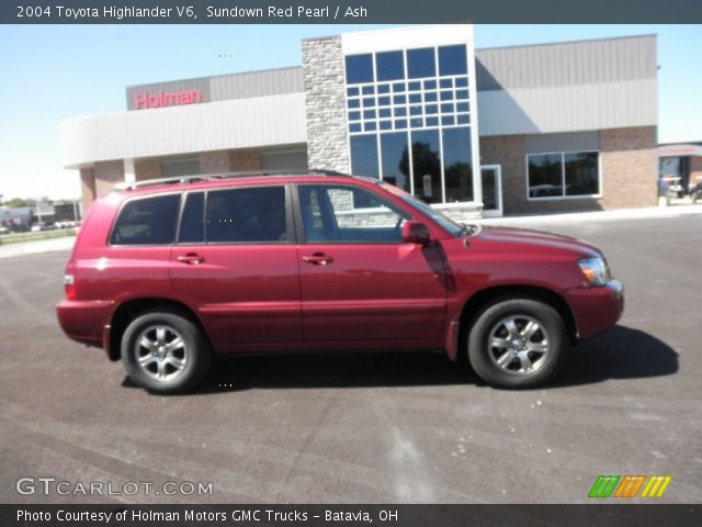 2004 Toyota Highlander V6 in Sundown Red Pearl