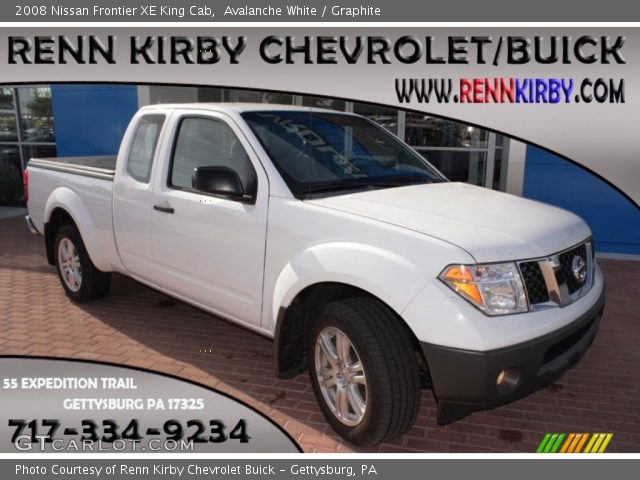 2008 Nissan Frontier XE King Cab in Avalanche White