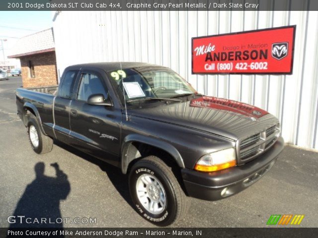 2001 Dodge Dakota SLT Club Cab 4x4 in Graphite Gray Pearl Metallic