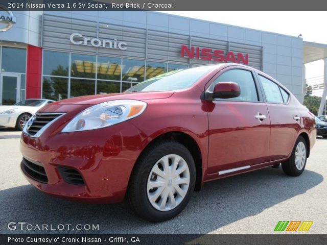 2014 Nissan Versa 1.6 SV Sedan in Red Brick