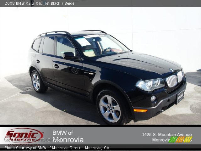 2008 BMW X3 3.0si in Jet Black