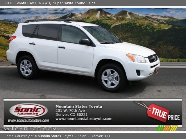 2010 Toyota RAV4 I4 4WD in Super White
