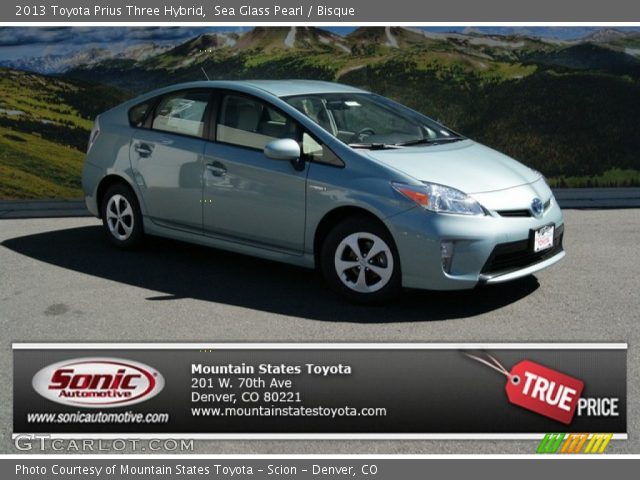 2013 Toyota Prius Three Hybrid in Sea Glass Pearl