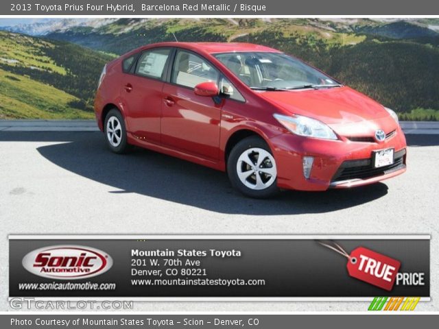 2013 Toyota Prius Four Hybrid in Barcelona Red Metallic