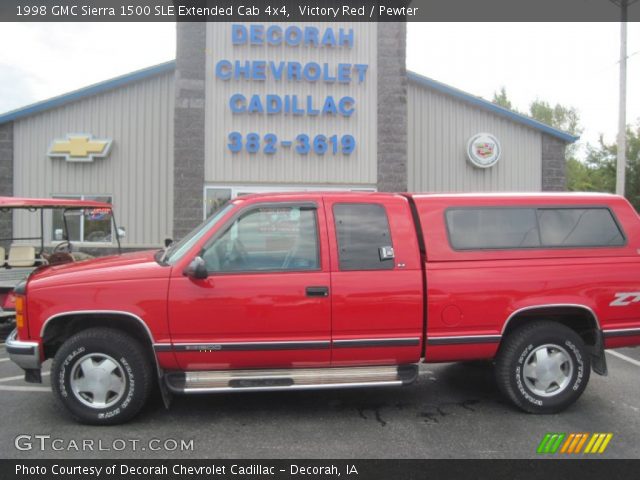 1998 GMC Sierra 1500 SLE Extended Cab 4x4 in Victory Red