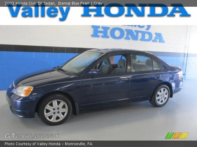 2003 Honda Civic EX Sedan in Eternal Blue Pearl