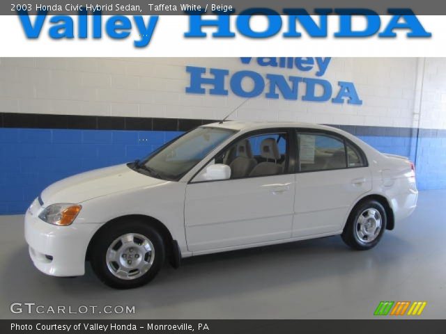 2003 Honda Civic Hybrid Sedan in Taffeta White