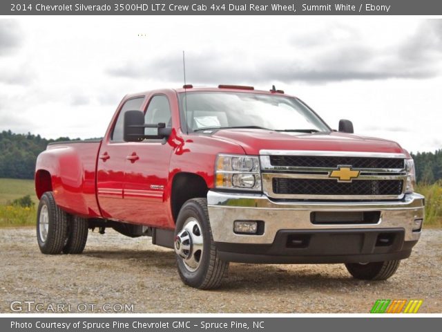 2014 Chevrolet Silverado 3500HD LTZ Crew Cab 4x4 Dual Rear Wheel in Summit White