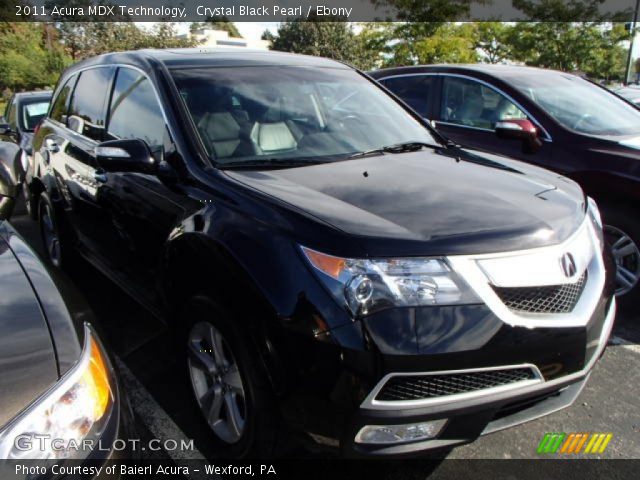 2011 Acura MDX Technology in Crystal Black Pearl